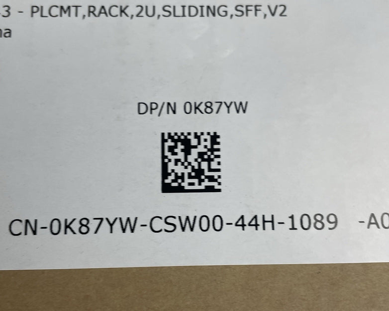 Dell B21 Ready Rails 2U Sliding Rails 0K87YW