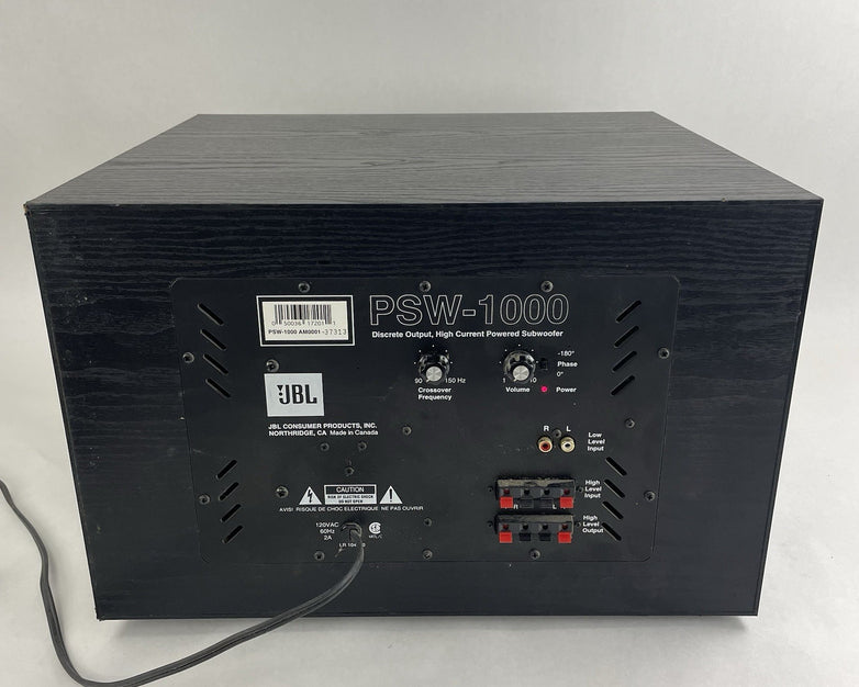 JBL PSW-1000 Home Theater Power Subwoofer Tested