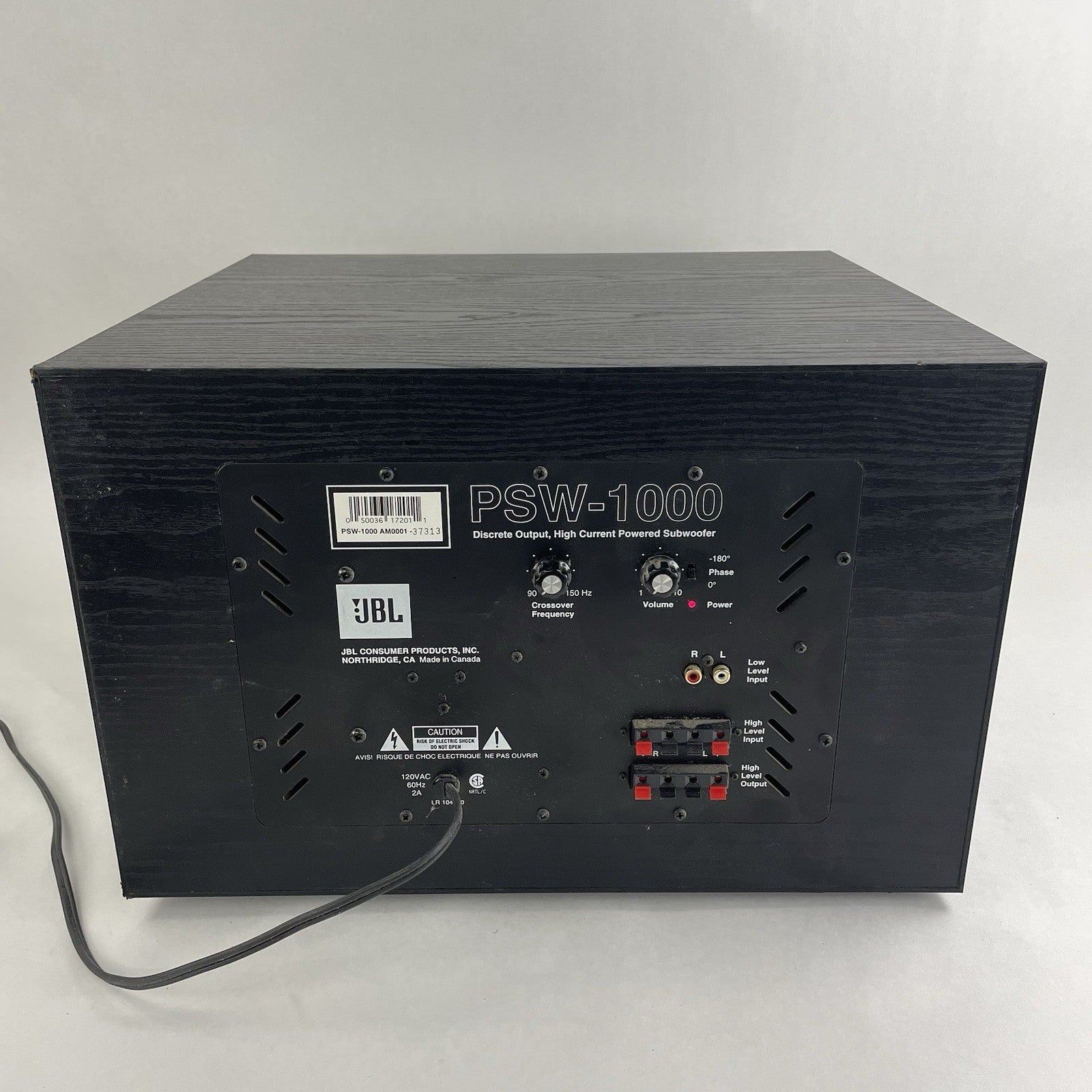 JBL PSW-1000 Home Theater Power Subwoofer Tested6