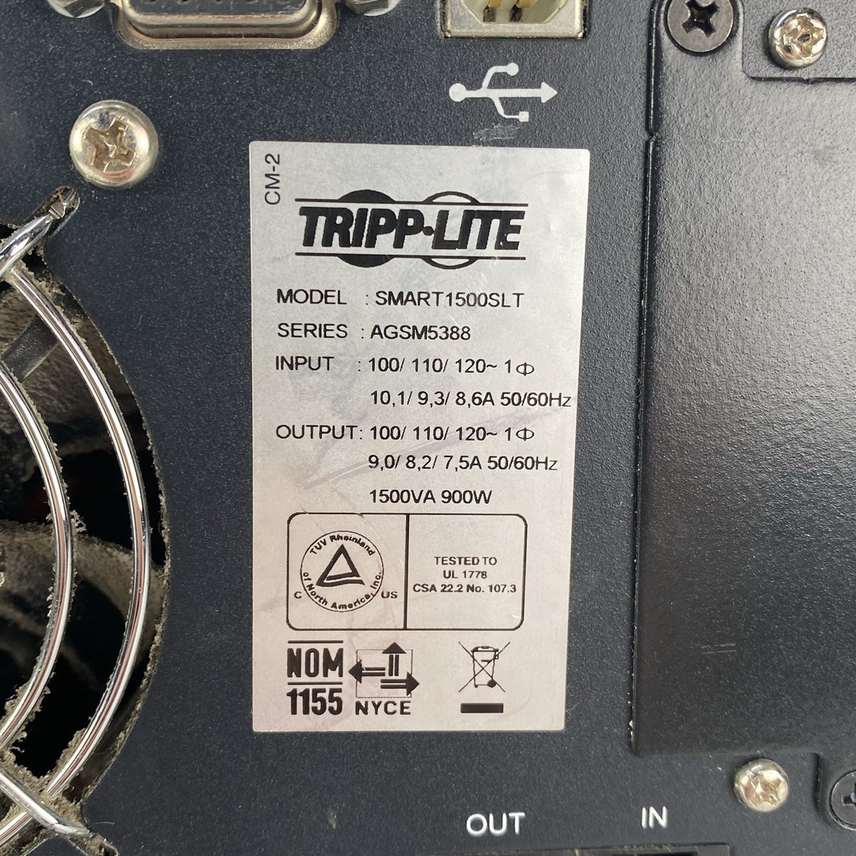 Tripp Lite SMART1500SLT 1500VA 900W UPS Smart Tower - No Batteries Front Panel11
