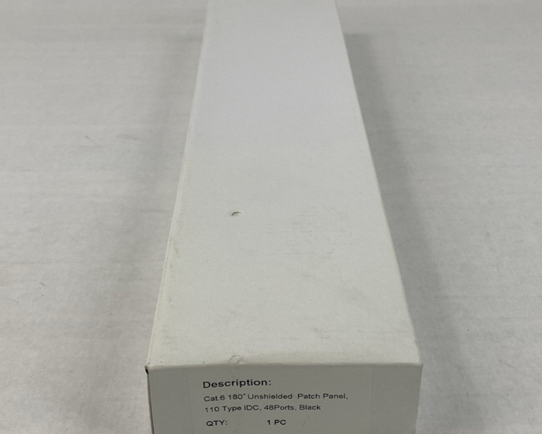 Cat 6 180° Unshielded Patch Panel, 110 Type IDC with 48 Ports