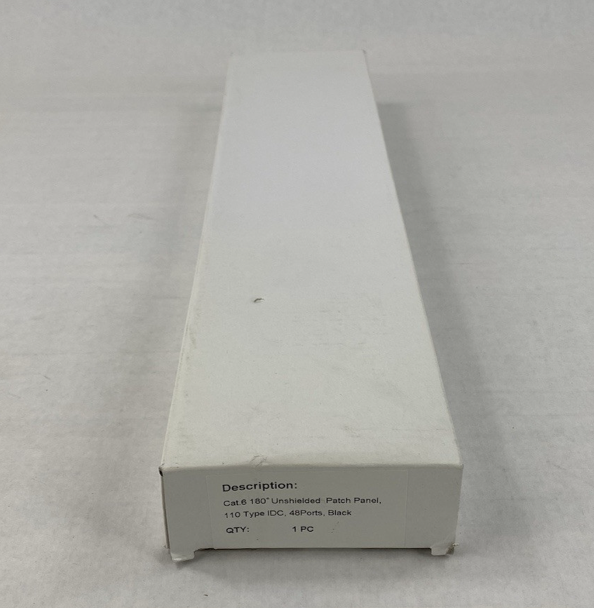Cat 6 180° Unshielded Patch Panel, 110 Type IDC with 48 Ports