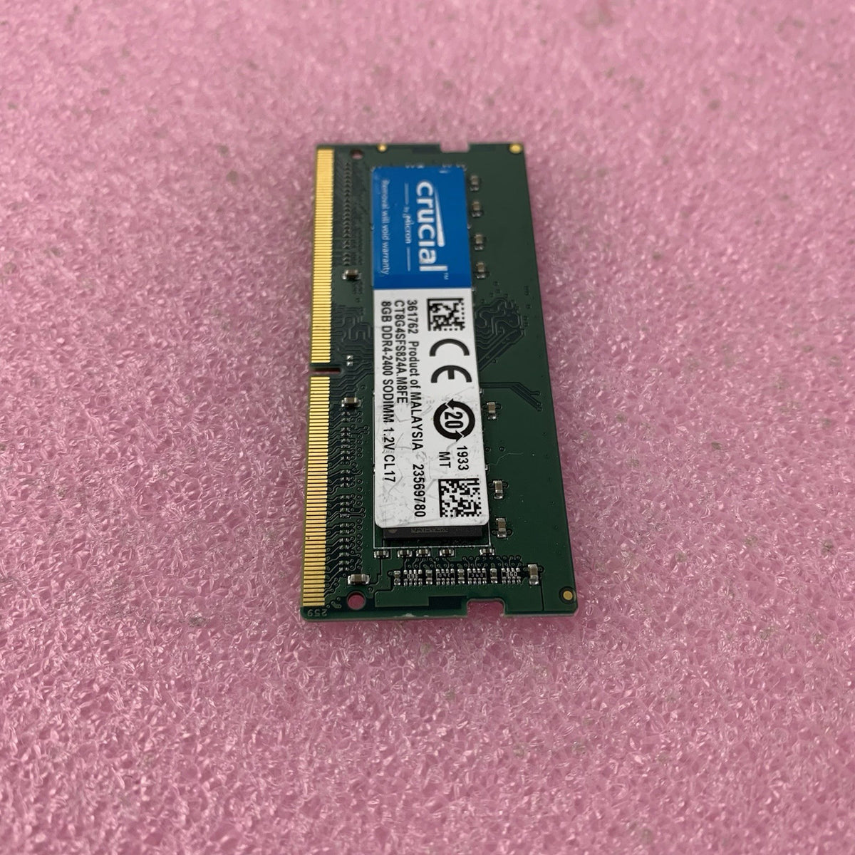 Crucial Micron 8GB DDR4-2400 SODIMM 1.2V CL 17 - Untested5
