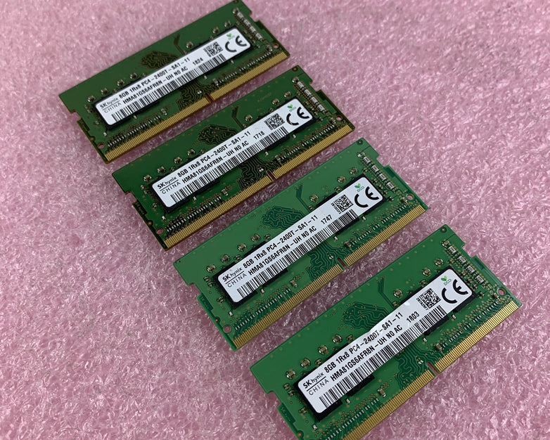 SK Hynix 8 GB HMA81GS6AFR8N-UH PC4 DDR4-2400 Laptop Ram Memory Lot of 4