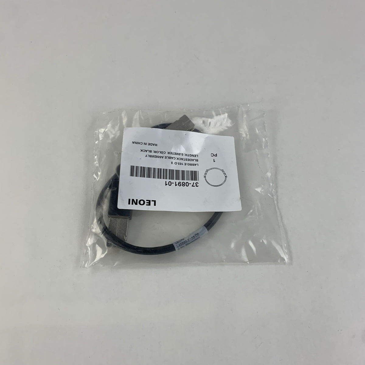 Leoni 37-0891-01 Bladestack Cable Assembly 0.5M Black - New - Lot of 74