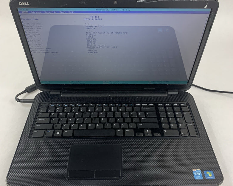 Dell Inspiron 17-3737 17.3” Laptop i5-4200U 1.6 GHz 8 GB Ram No SSD/OS/AC