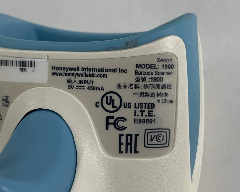 Honeywell Xenon 1900 USB Handheld Barcode Scanner Tested W/ USB Cord