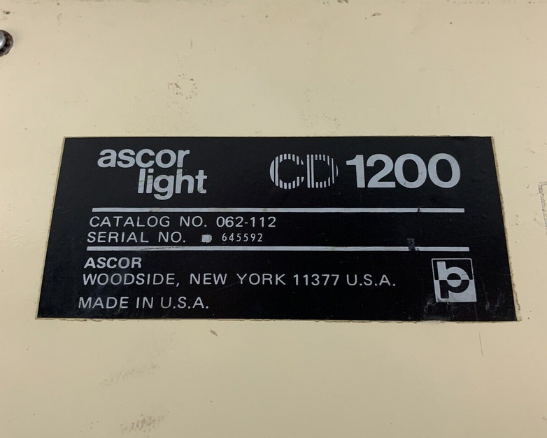 Ascor Light CD1200 Studio Flash Power Pack Untested No Cord
