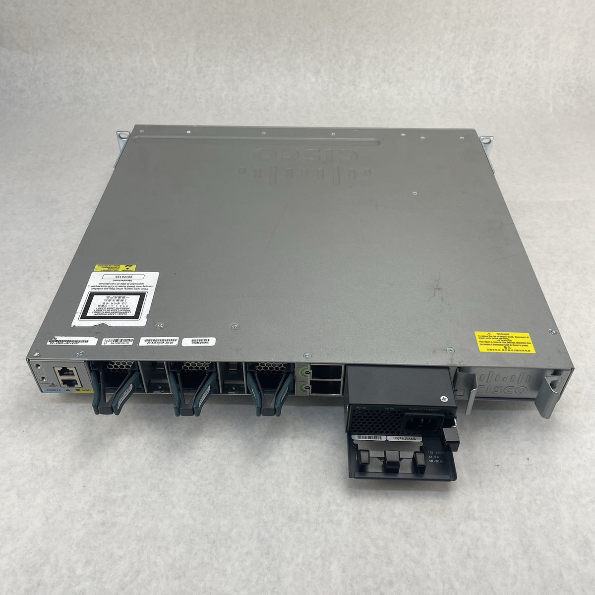 Cisco WS-C3850-48P-S 48-Port PoE+ 1x PSU NM-2-10g Gigabit Switch - Tested5