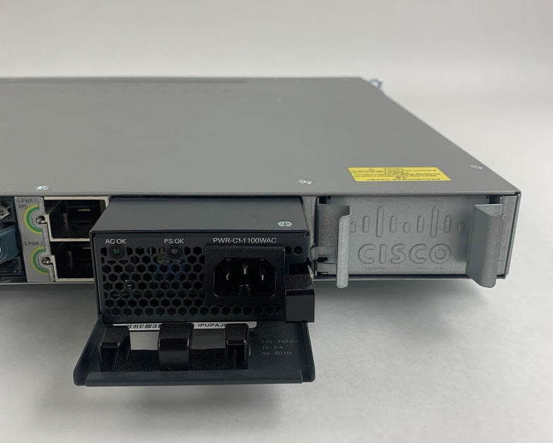 Cisco WS-C3850-48P-L V07 48-Port PoE Switch Tested w/ C3850-NM-4-10G 1x PSU