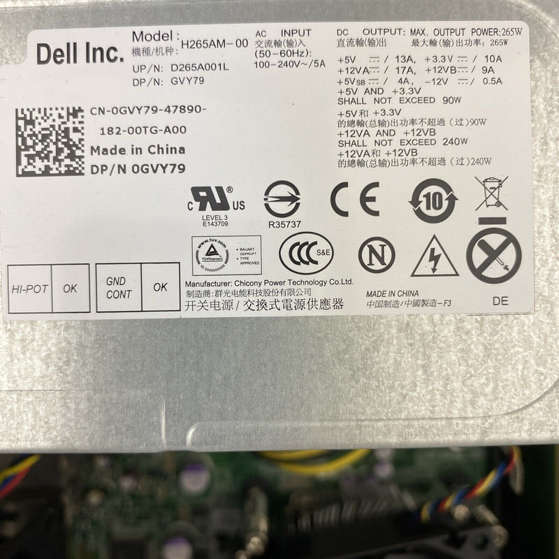 Dell Optiplex 790 MT Intel Core i3-2120 3.30GHz 4GB RAM DVDRW No HDD No OS