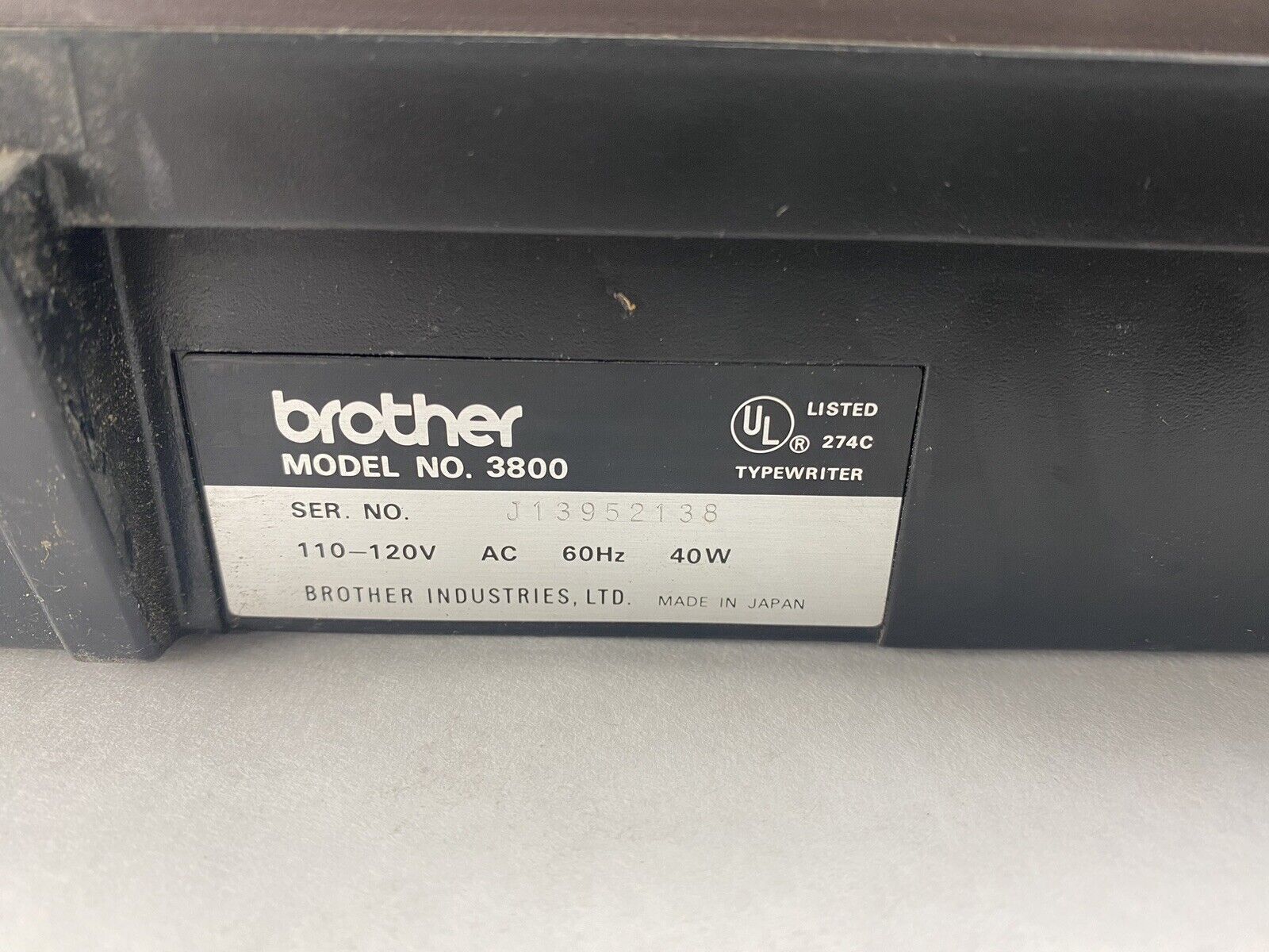 Parts and Repair Brother 3800 Correct Automatic 12 Electric Typewriter & Case