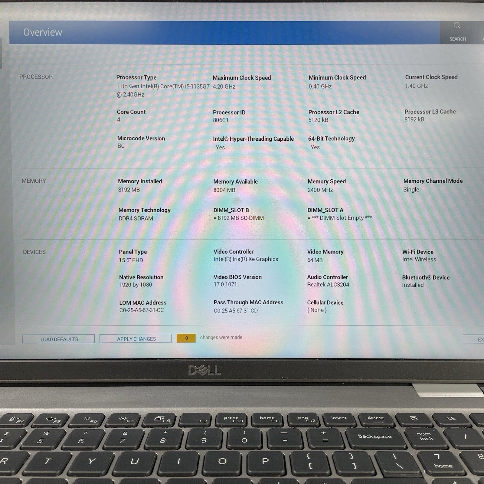 Dell Latitude 5520 15.6" i5-1135G7 2.40 GHz 8 GB RAM No SSD/OS/AC/Batt - READ2