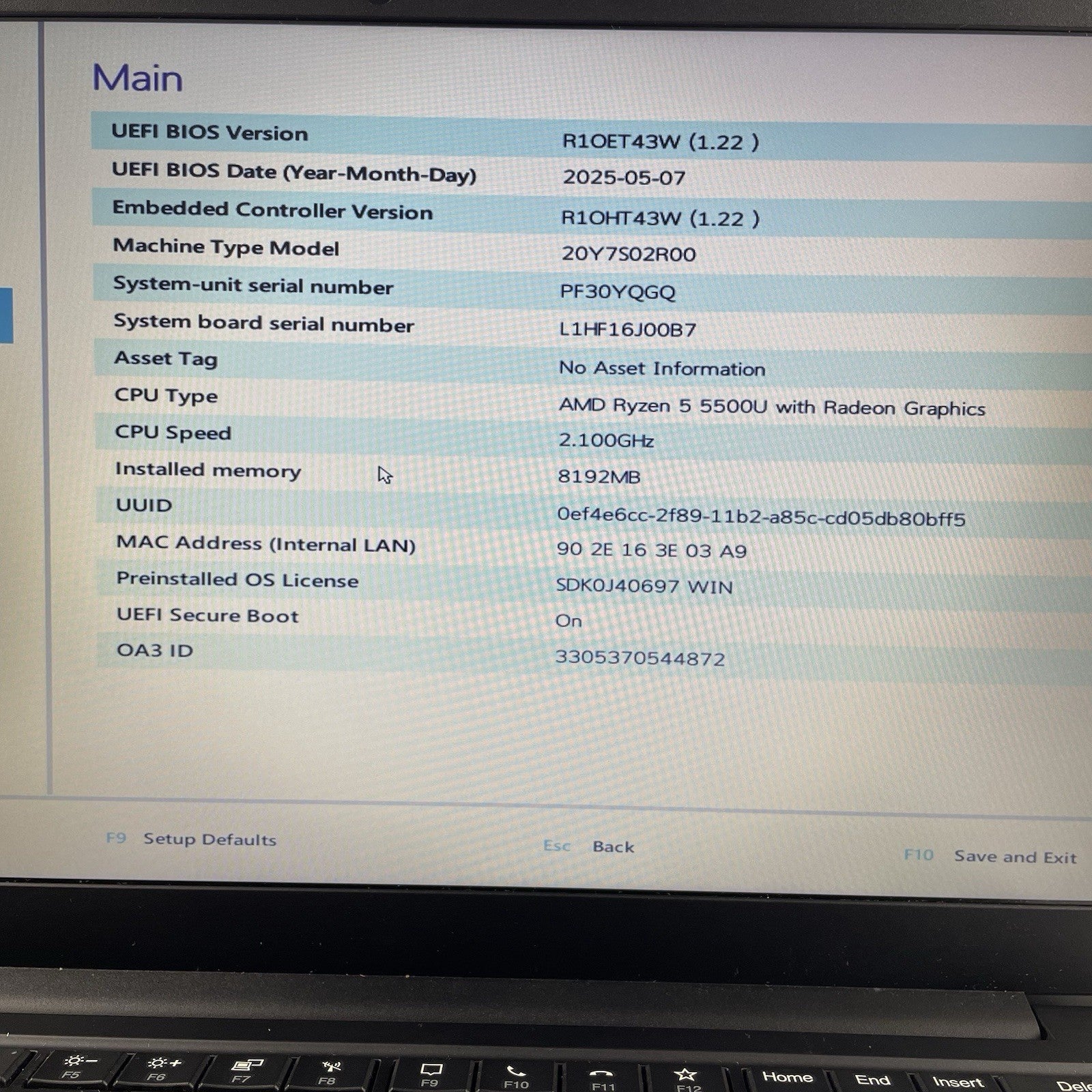 Lenovo ThinkPad E14 Gen3 14" Ryzen 5 5500U 2.10 GHz 8 GB RAM No SSD/OS/AC/Batt2