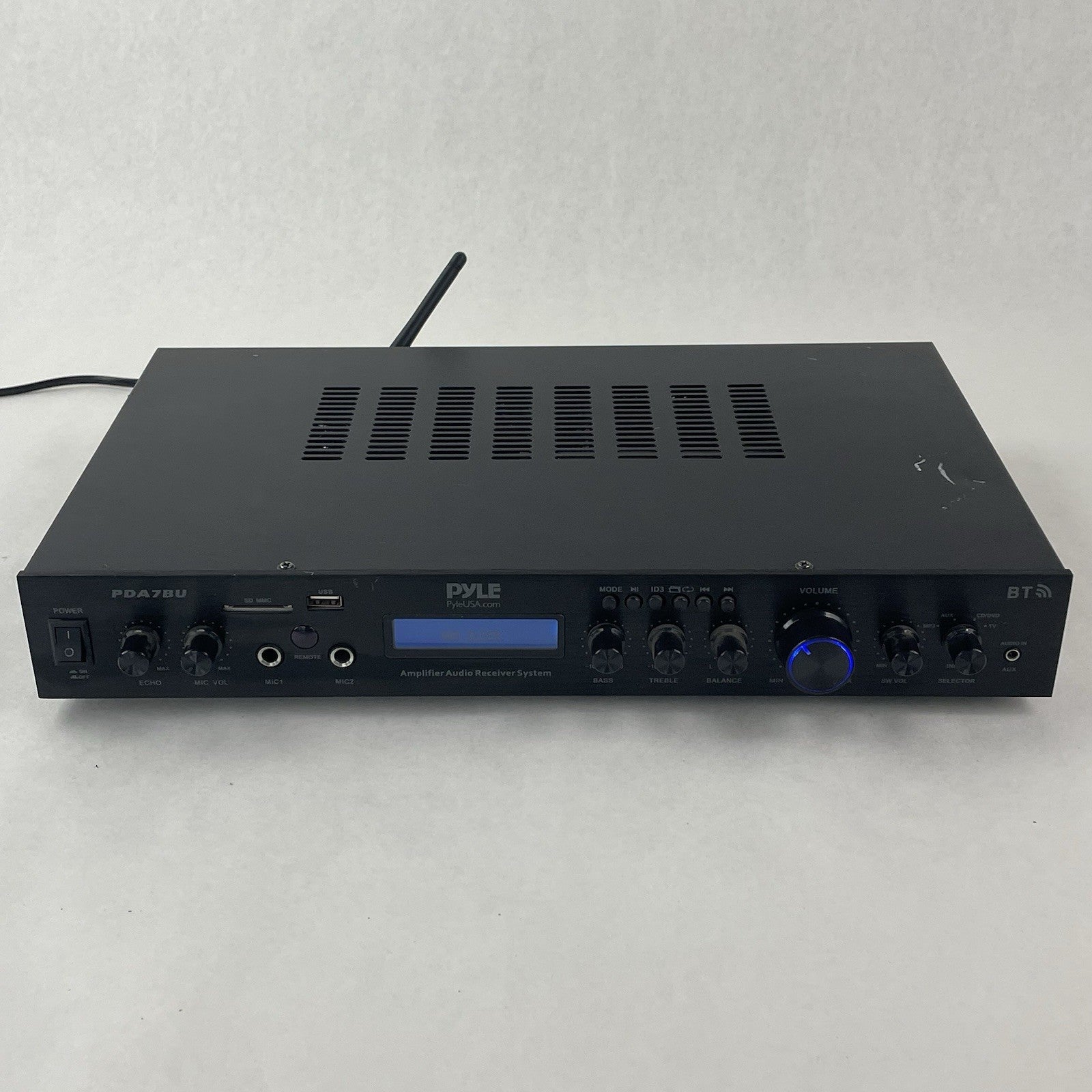 Pyle Home Amplifier Receiver 200W Digital AUX FM Antenna PDA7BU For Parts1