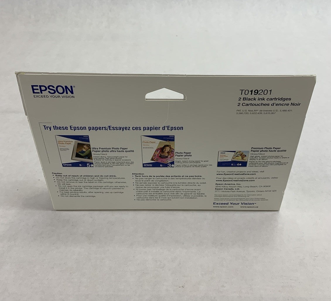 Epson T019201 Black Ink 2-Pack Exp. Jan 2012