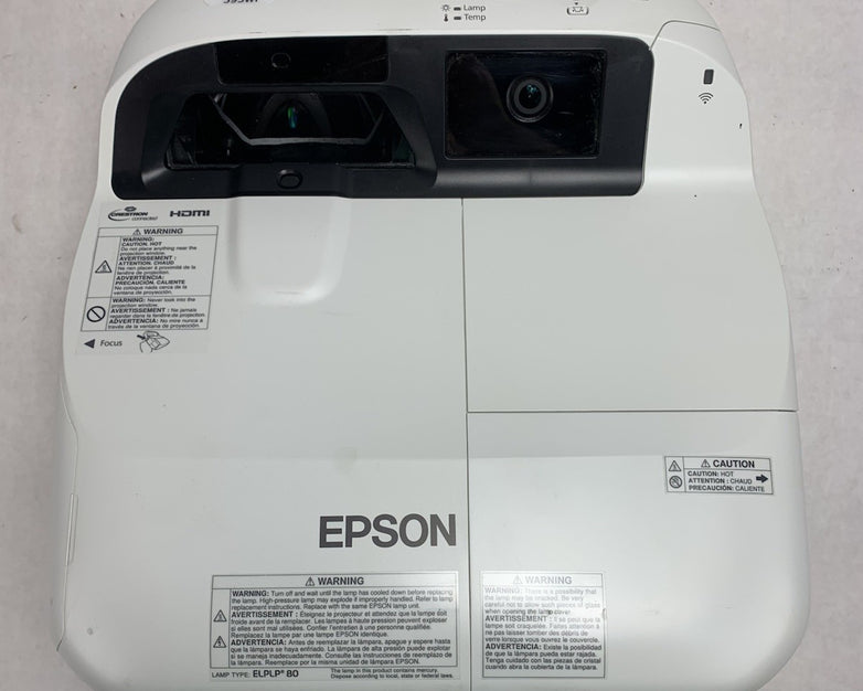 Epson BrightLink 595Wi H599A LCD Lamp Projector 462 Lamp Hours - No Remote