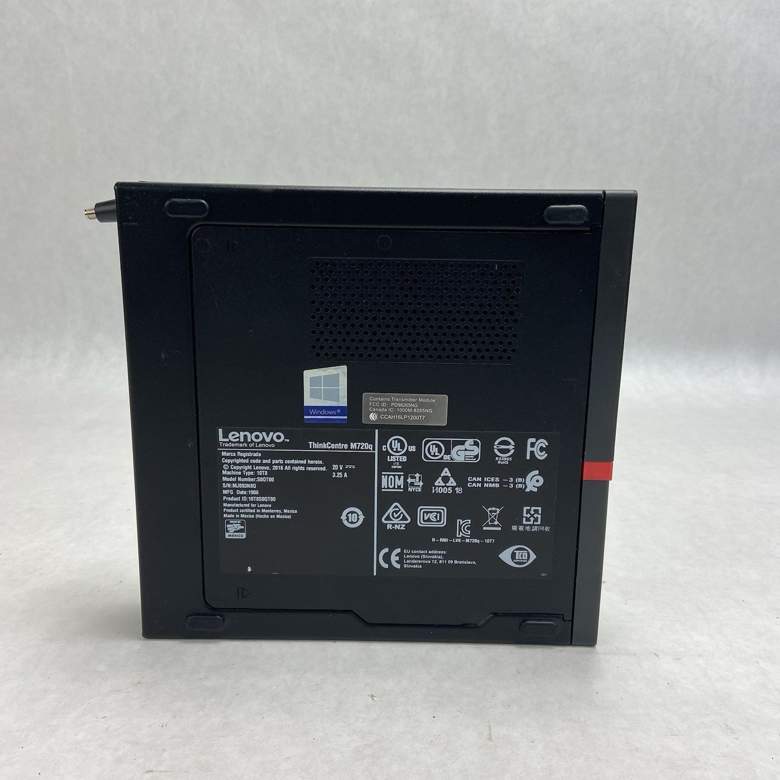 Lenovo ThinkCentre M720q Micro Intel Core i5-8400T 1.7GHz 8GB RAM No HDDOSAC4