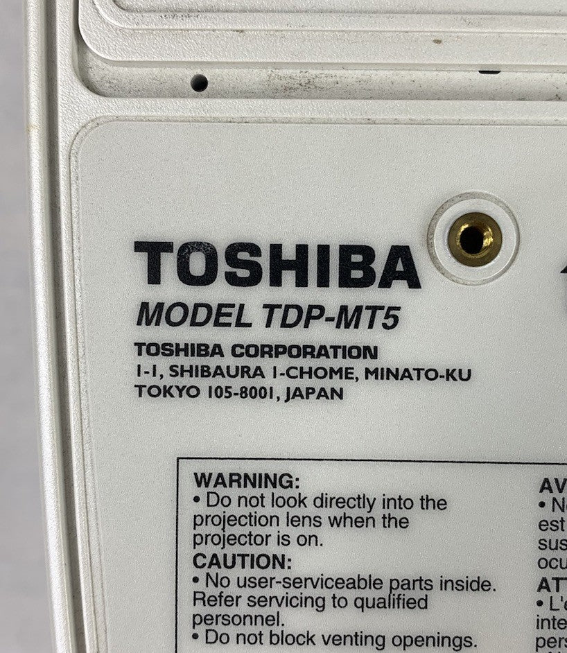 Toshiba TDP-MT5 LCD Projector 799 Lamp Hours