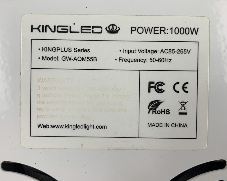 KINGLED Kingplus GW-AQM55B 1000W Grow Light