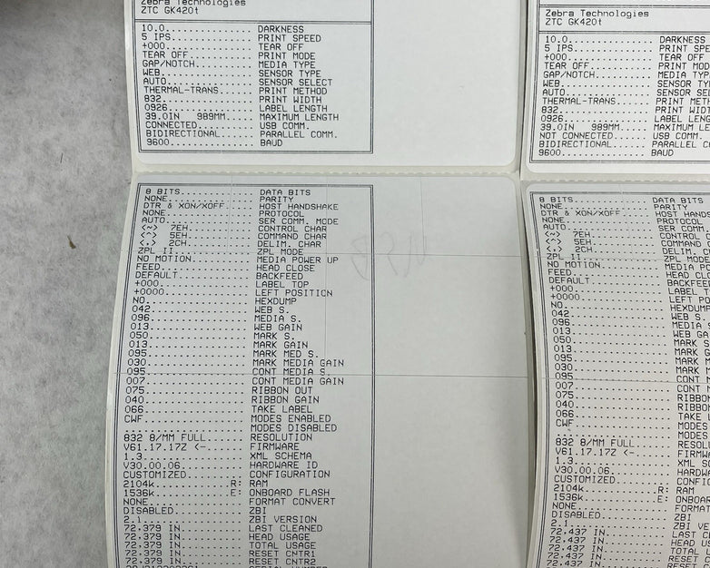 Zebra GK420T Thermal Label Printer Desktop USB Barcode Printer Tested