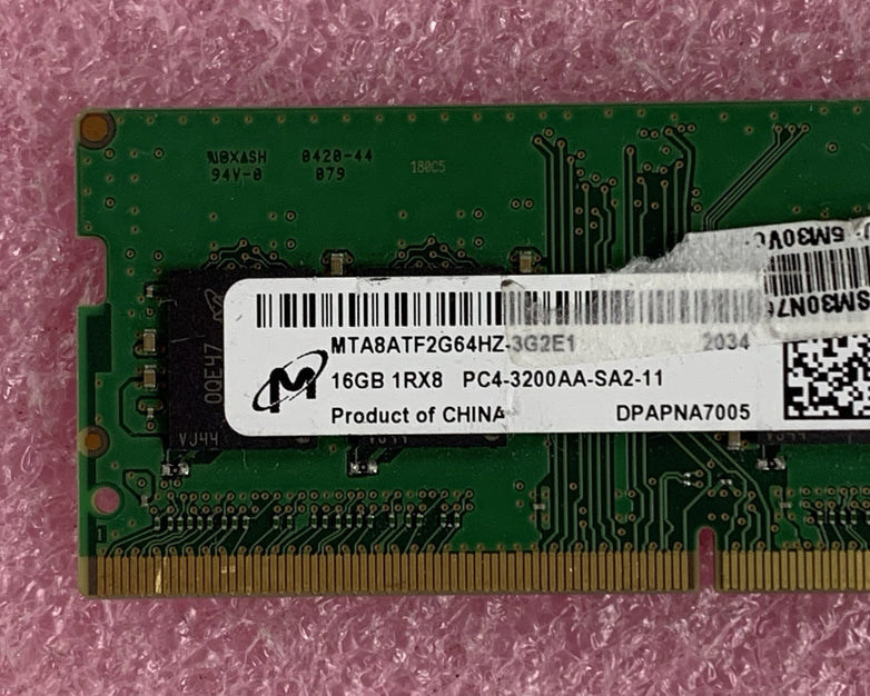 Micron MTA8ATF2G64HZ-3G2E1 16 GB 1Rx8 PC4-3200AA DDR4 Laptop Memory RAM