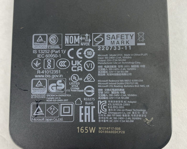 Microsoft 2055 165W AC Adapter
