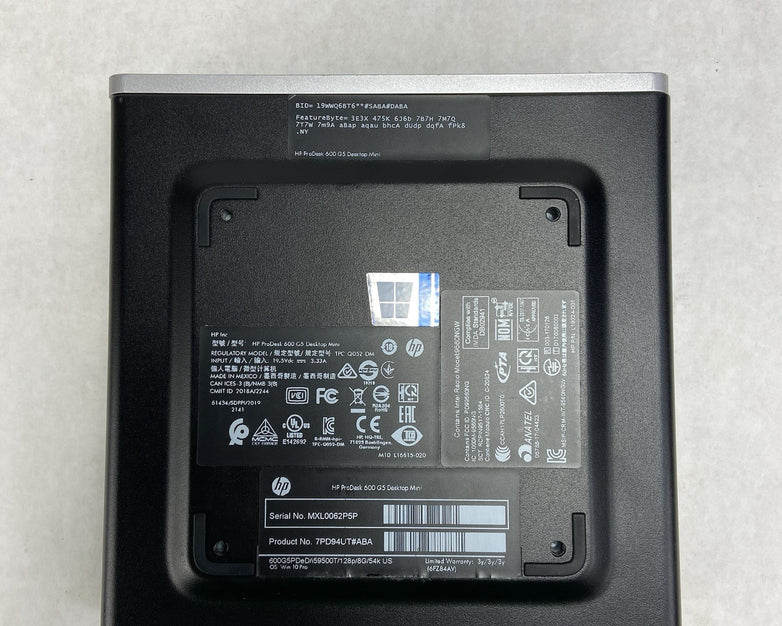 HP ProDesk 600 G5 MFF Intel Core i5-9500T 2.2GHz 8GB RAM No AC/HDD/OS