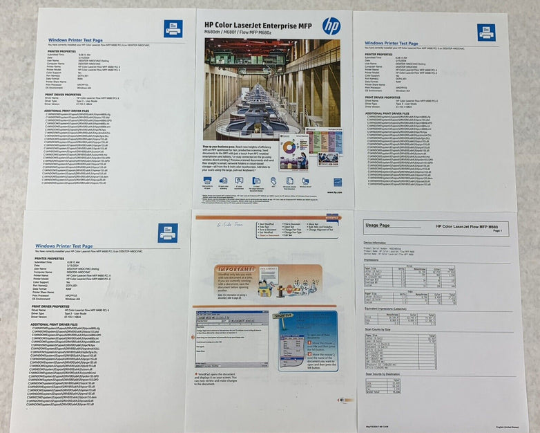 HP CZ250A LaserJet Enterprise Flow MFP M680 Multifunction Color Printer Lot of 9