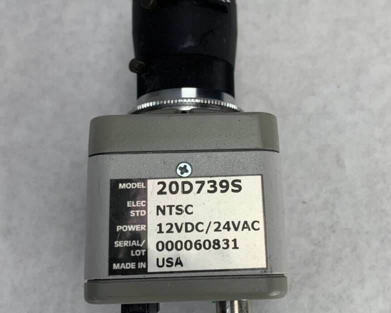 Sanyo 20D739S Color Camera with Rainbow L3.3-8mm Lens For Parts or Repair