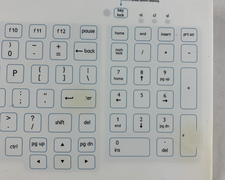 PureKeys K103EN-RF USB Wireless Medical Keyboard w/ Number Pad