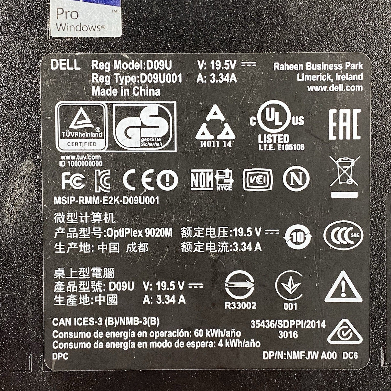 Dell OptiPlex 9020M Micro Intel Core i5-4570T 2.9GHz 8GB RAM No HDD OS AC READ