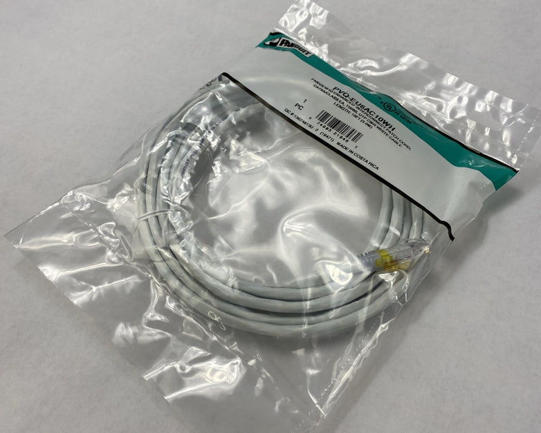 Enhanced Patch Cord CAT 6A PVQ- EU6AC10WH Panview IQ 10FT - Lot of 10