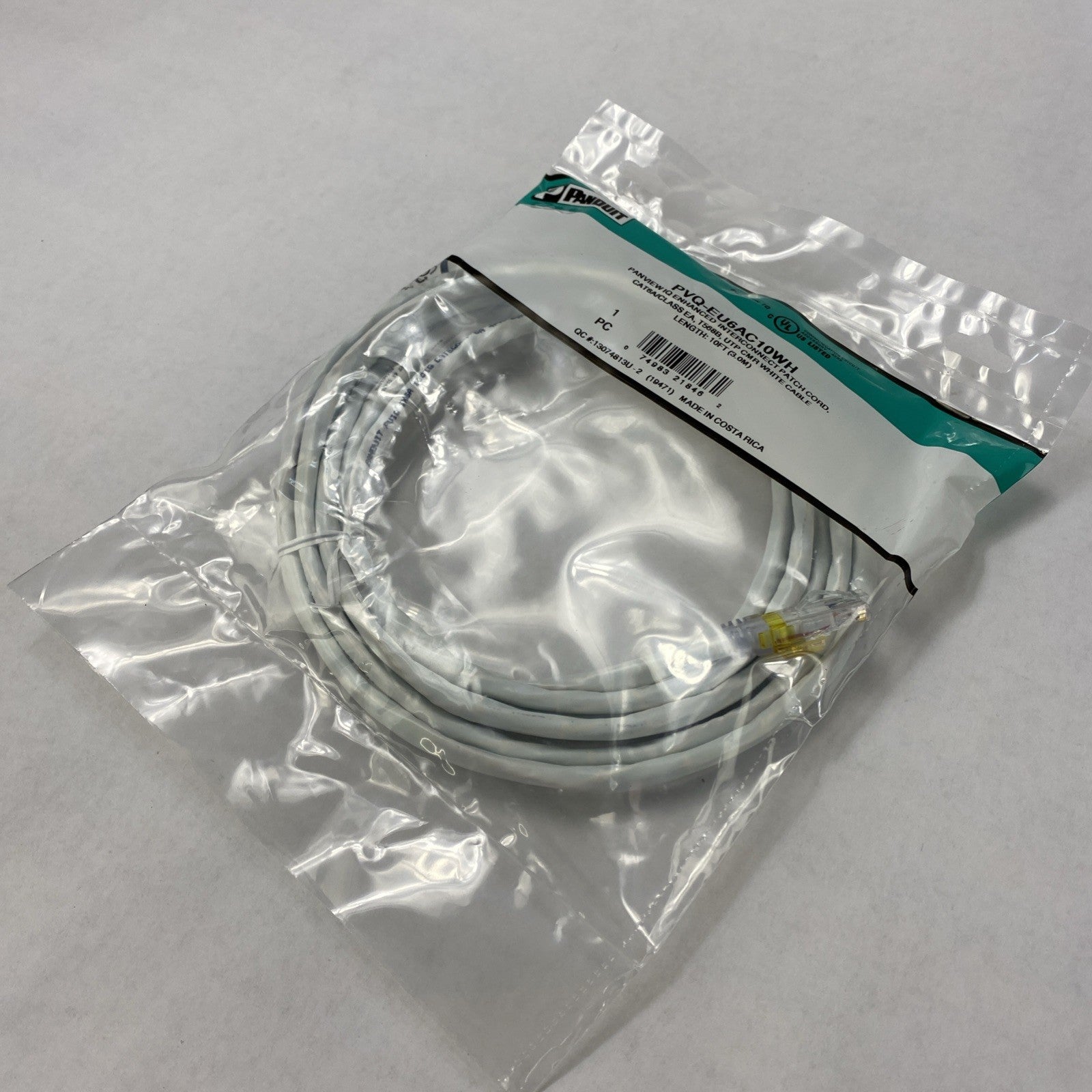 Enhanced Patch Cord CAT 6A PVQ- EU6AC10WH Panview IQ 10FT - Lot of 101