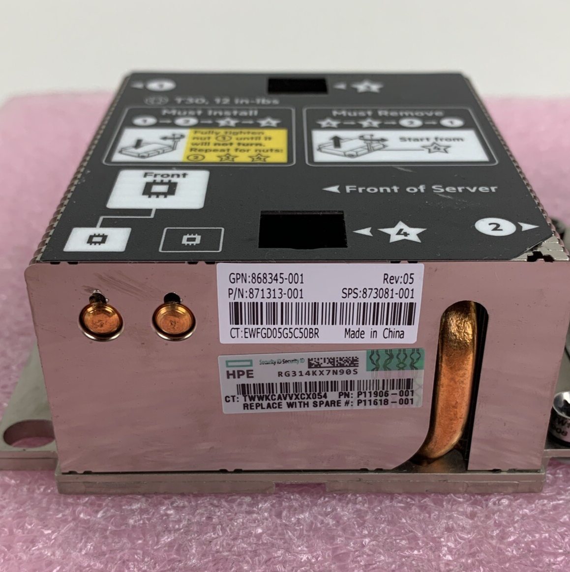 HP Heatsinks Synergy Gen10 868346-001 868345-001 871313-001 874087-001 Pair of 2