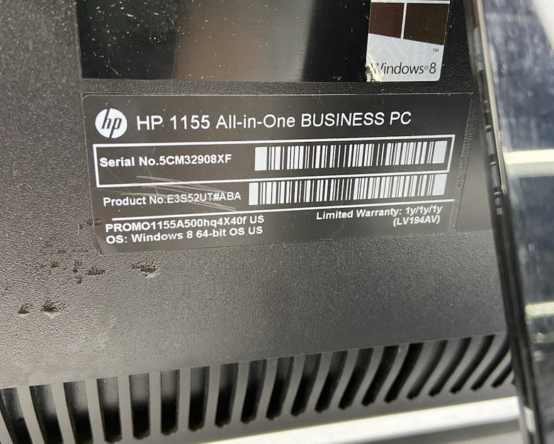 HP 1155 18.5" AIO AMD E1-1500 1.48GHz 4GB RAM No HDD No OS