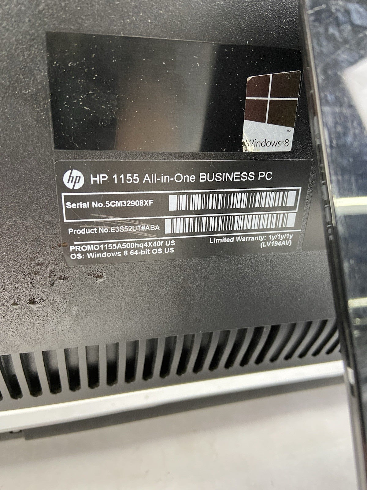 HP 1155 18.5" AIO AMD E1-1500 1.48GHz 4GB RAM No HDD No OS4