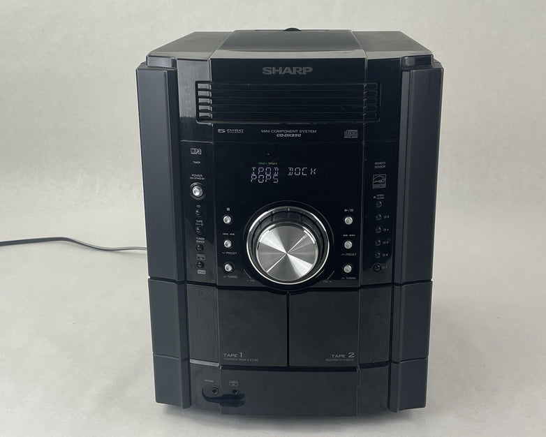 Sharp CD DK890N AM/FM Dual Cassette 5 Disc Changer