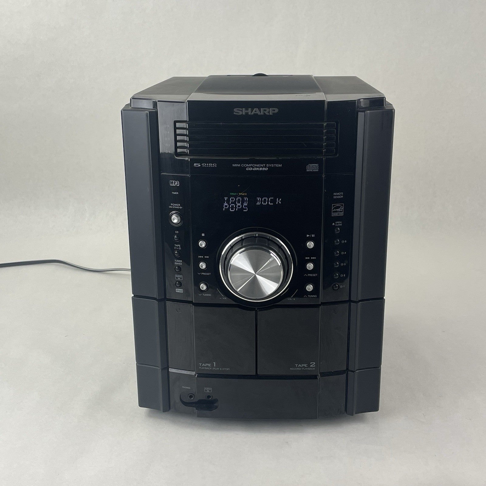 Sharp CD DK890N AM/FM Dual Cassette 5 Disc Changer2