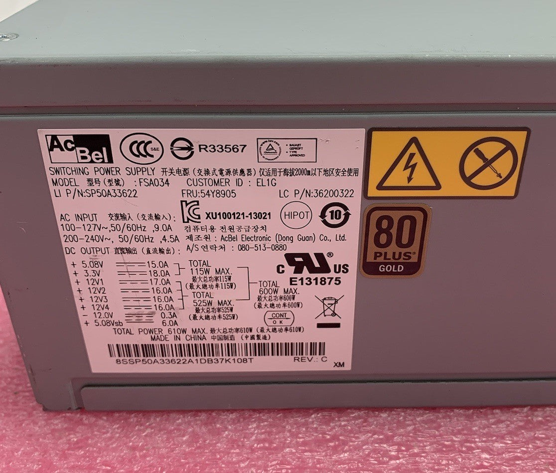 Lenovo AcBel FSA034 600W Switching Power Supply