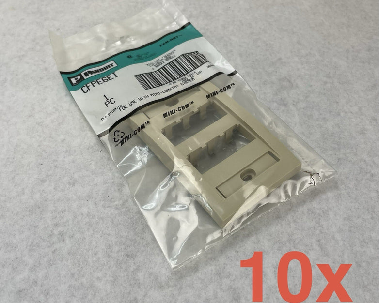 Panduit CFPE6EI MINI-COM Face-Plate Executive Series 6 Module Spaces Lot of 10