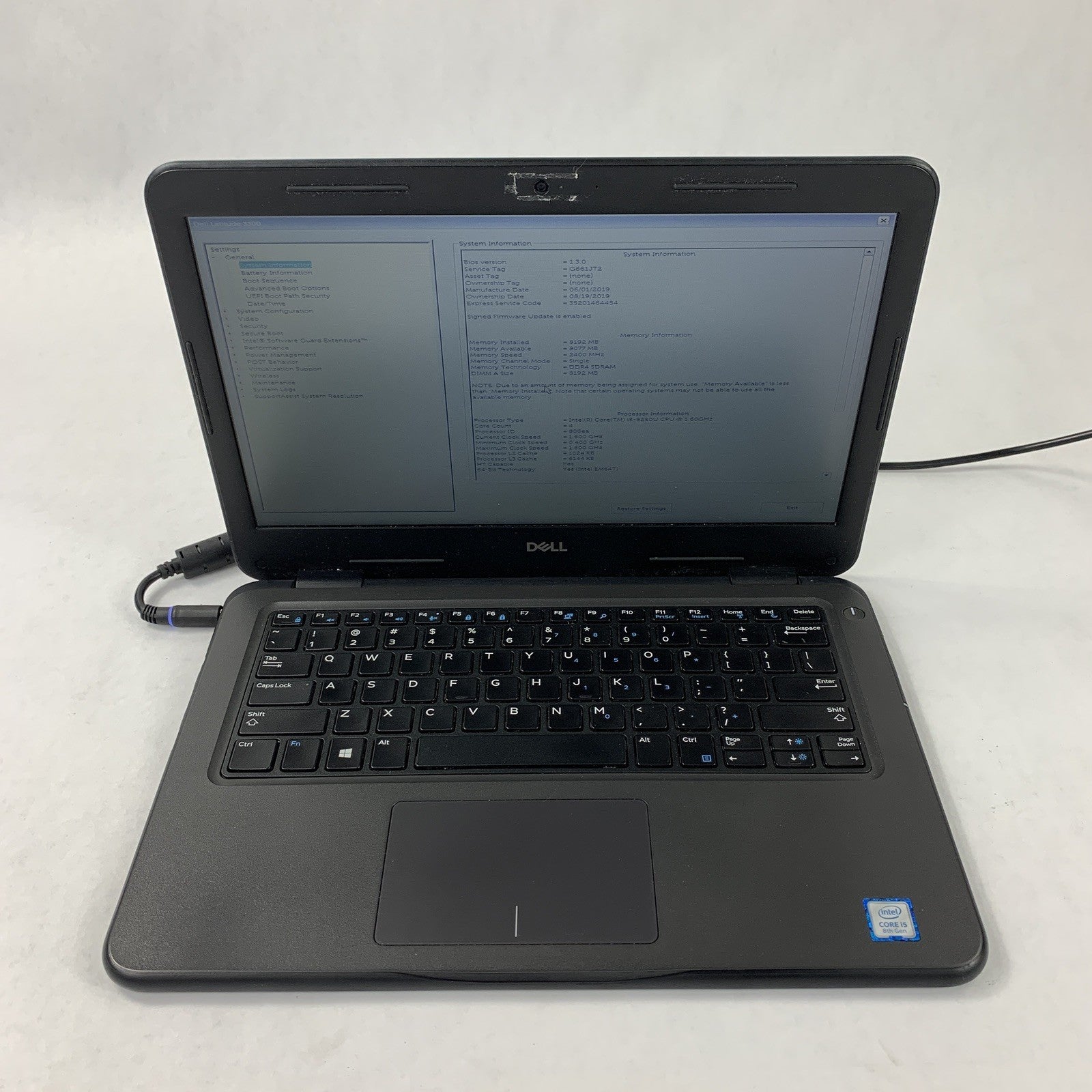 Dell Latitude 3300 13.3" i5-8250u 1.6 GHz 8 GB Ram NO OS No HDD No Batt No AC