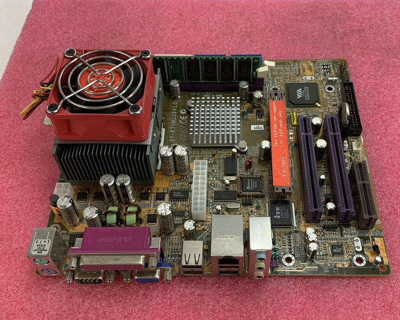SOYO SY-K7VM333 Motherboard mATX AMD Sempron 2500T 1.75GHz 256MB RAM w/ Shield