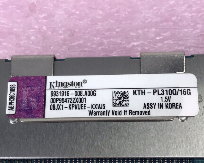Kingston PC3-8500R 16GB DIMM 1066MHz DDR3 RAM Memory with Heat Spreader