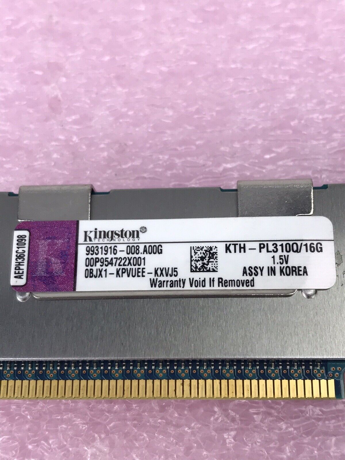 Kingston PC3-8500R 16GB DIMM 1066MHz DDR3 RAM Memory with Heat Spreader