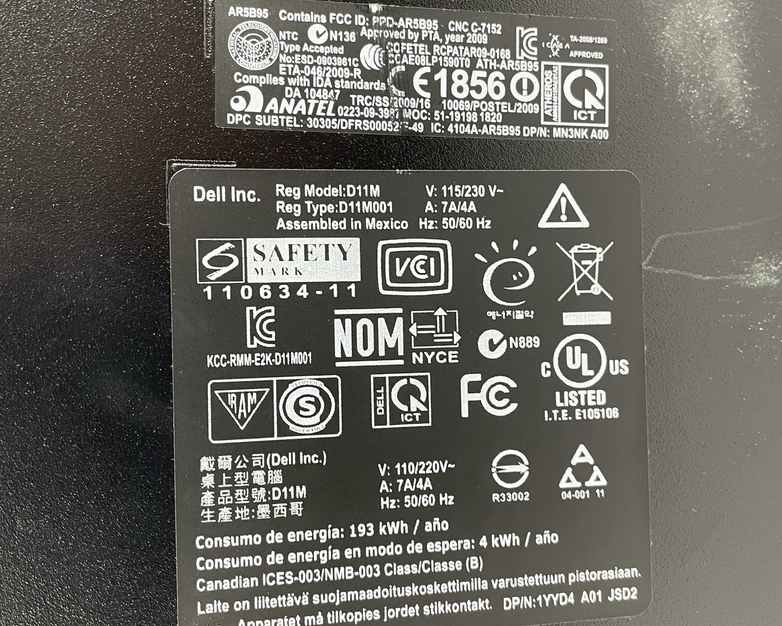 Dell Inspiron 620 MT i3-2120 3.30 GHz 4 GB RAM No HDD/OS