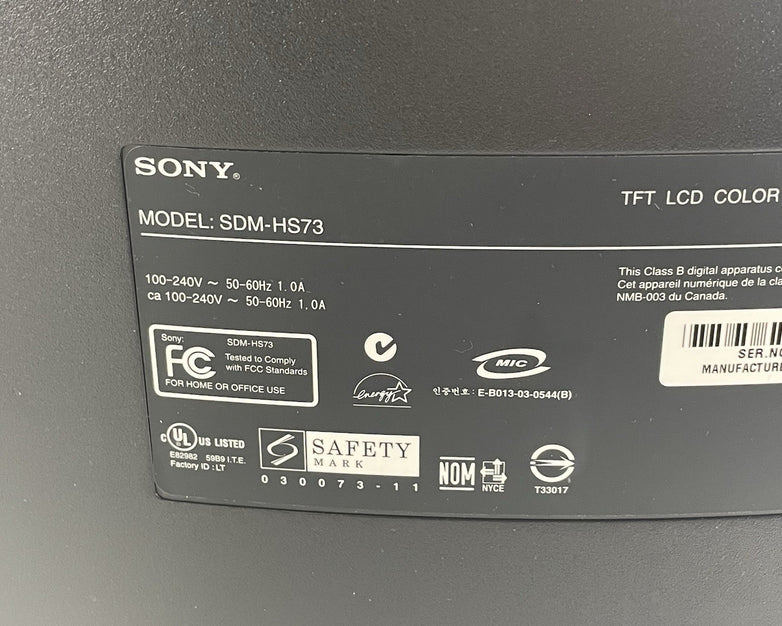 Sony SDM-HS73 17" Monitor