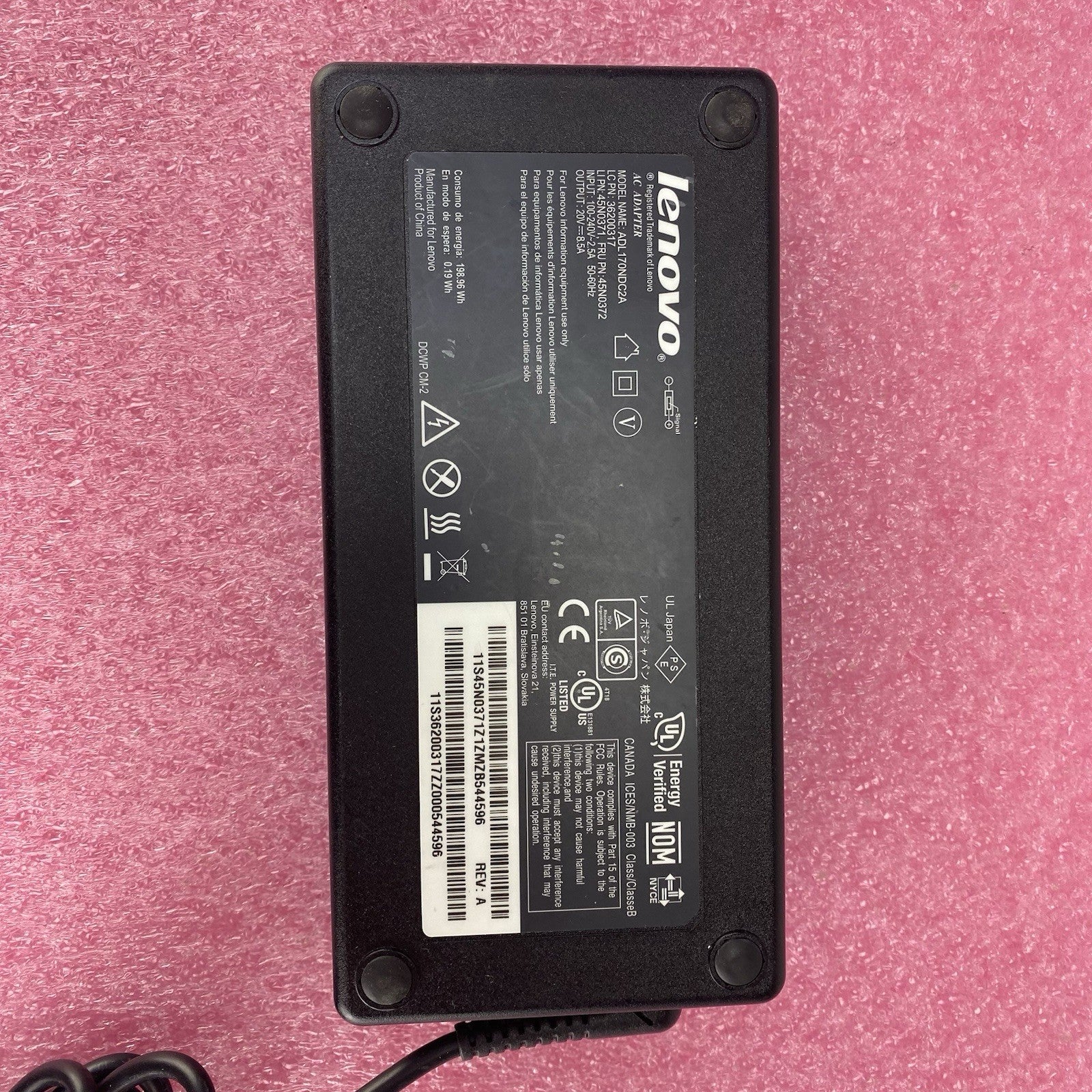 Lenovo ADL170NDC2A 170W 20V 8.5A AC Adapter (Lot of 7)