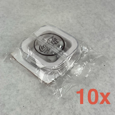 Coca-Cola with Coffee Coke Branded Wired Earbuds Headphones White Lot of 10