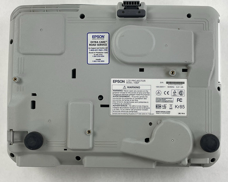 Epson H382F LCD Lamp Projector No Lamp No Remote- Parts or Repair